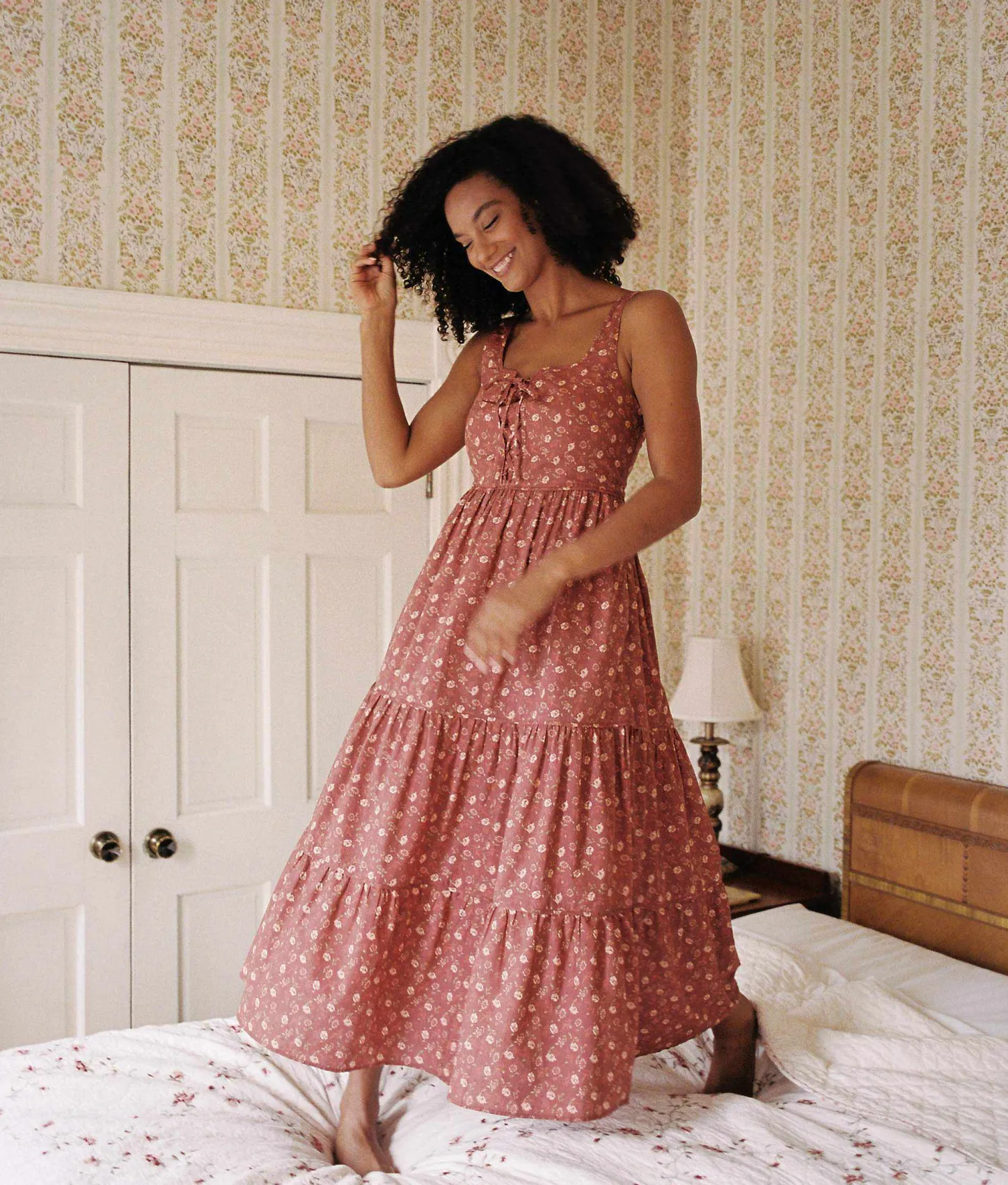 Dresses^Christy Dawn The Adele Dress Oat Straw Red