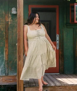Extended Sizing^Christy Dawn The Adele Dress Extended Creme Strawberry