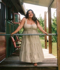 Extended Sizing^Christy Dawn The Adele Dress Extended Creme Strawberry