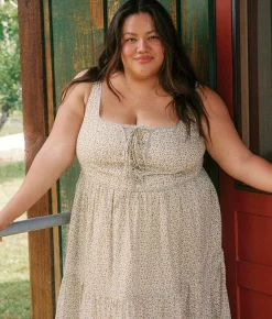 Extended Sizing^Christy Dawn The Adele Dress Extended Creme Strawberry