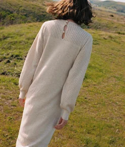 Dresses^Christy Dawn The Ashton Sweater Dress Natural Pointelle