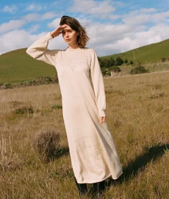 Dresses^Christy Dawn The Ashton Sweater Dress Natural Pointelle