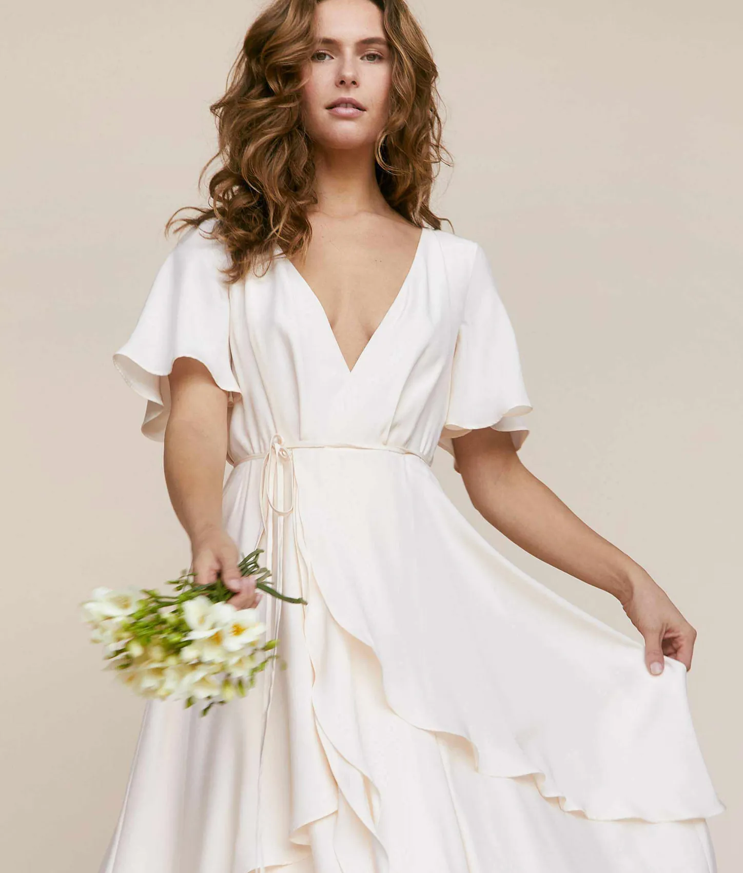 Bridal^Christy Dawn The Athena Dress Pearl Silk