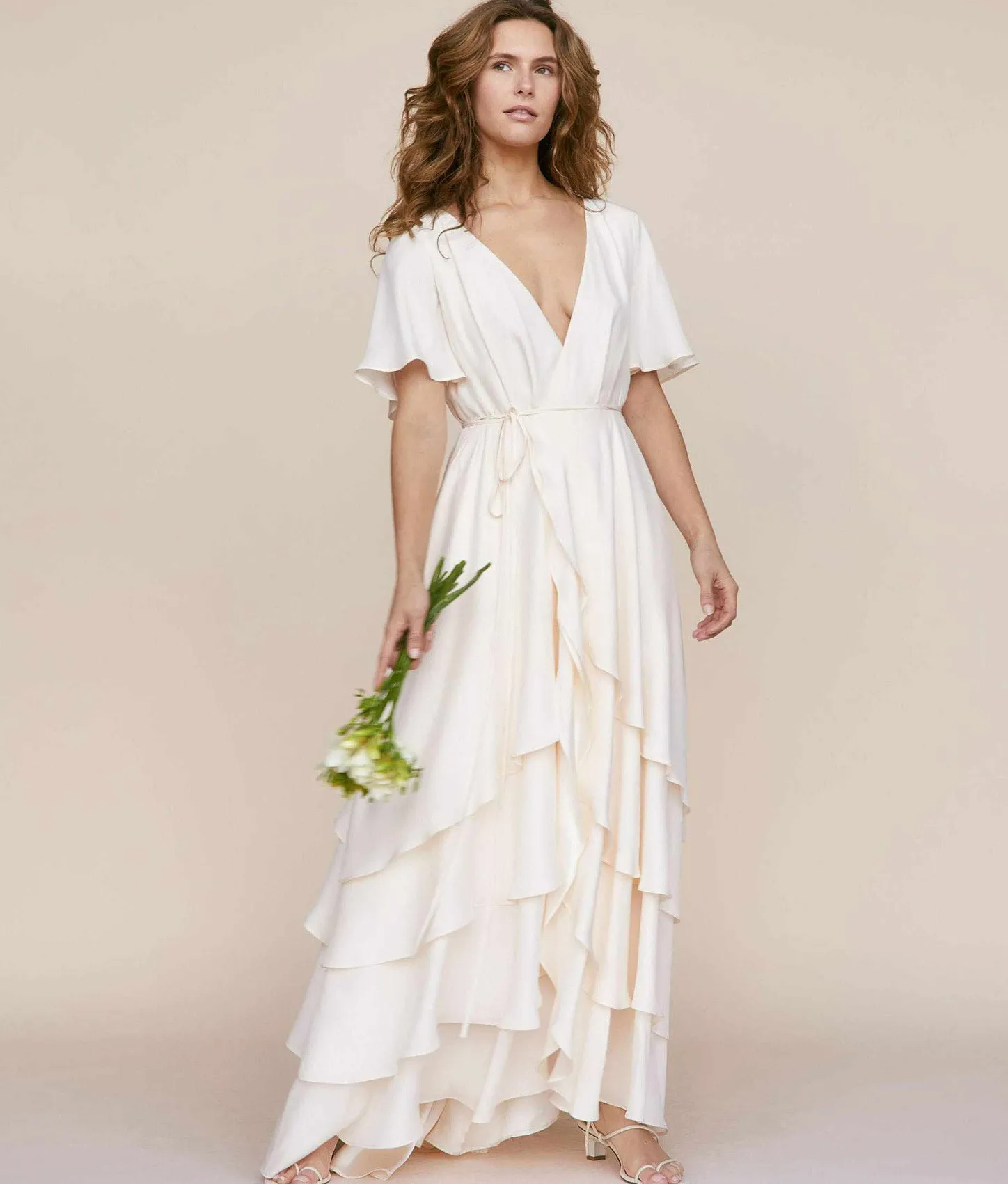 Bridal^Christy Dawn The Athena Dress Pearl Silk