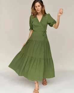 Dresses^Christy Dawn The Augusta Dress Forest Gauze