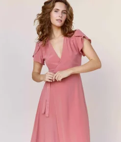 Dresses^Christy Dawn The Autumn Dress Dusty Rose Silk