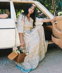 Dresses^Christy Dawn The Basil Dress Petites Larkspur Ditsy Field Silk-Cotton