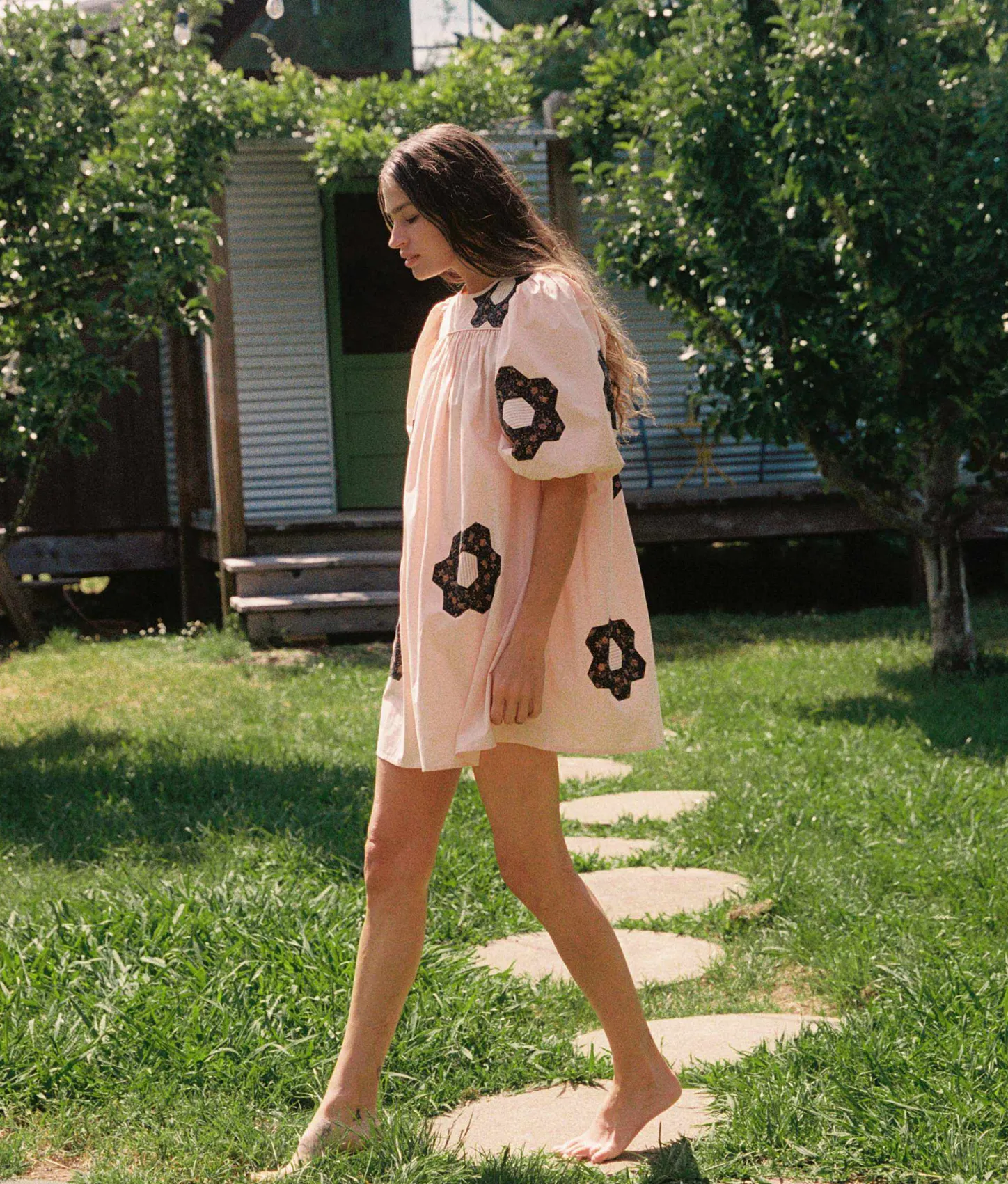 Dresses^Christy Dawn The Bella Dress Blush Patchwork