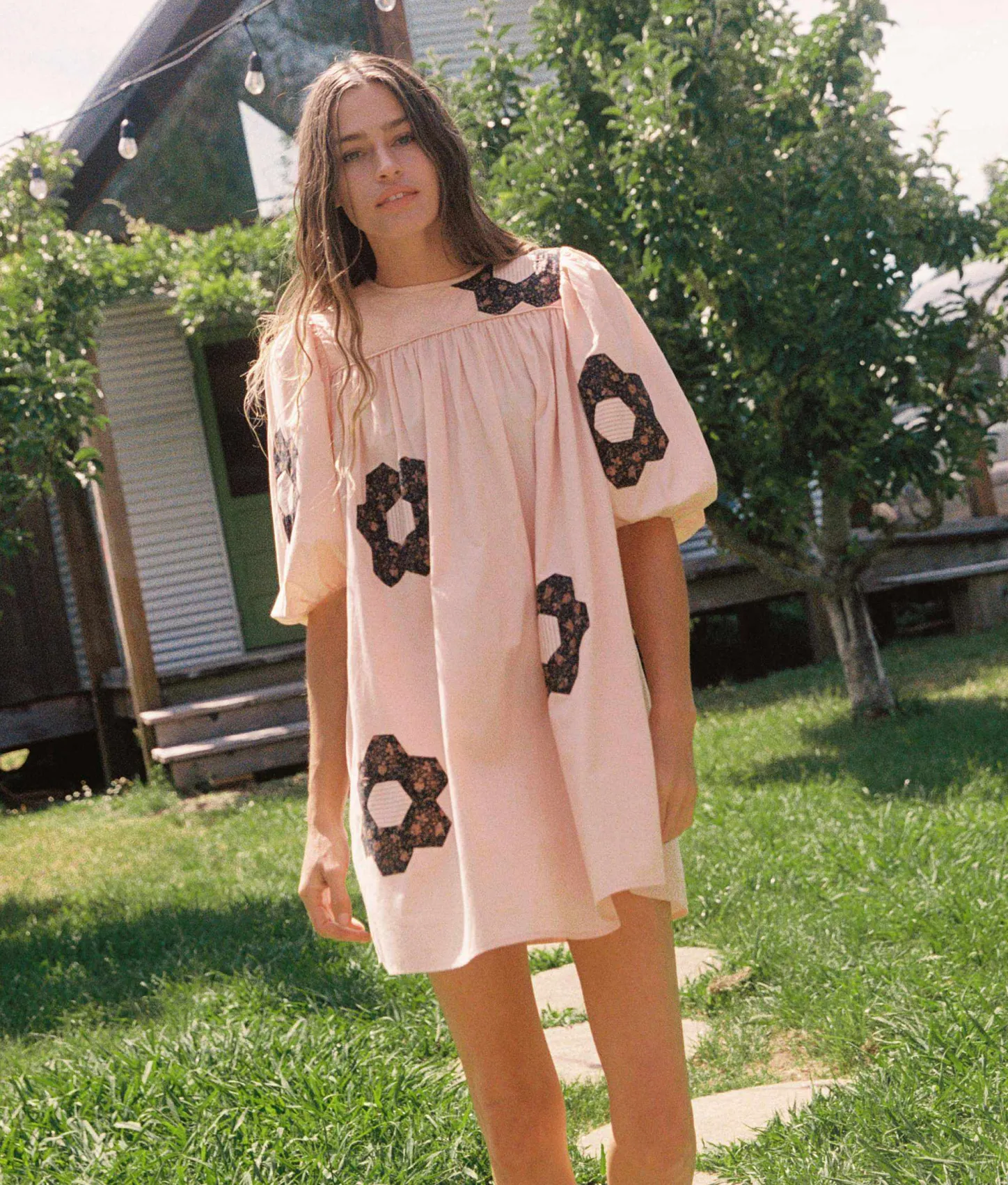 Dresses^Christy Dawn The Bella Dress Blush Patchwork