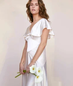 Bridal^Christy Dawn The Britta Dress Pearl Silk