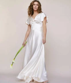 Bridal^Christy Dawn The Britta Dress Pearl Silk