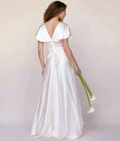 Bridal^Christy Dawn The Britta Dress Pearl Silk