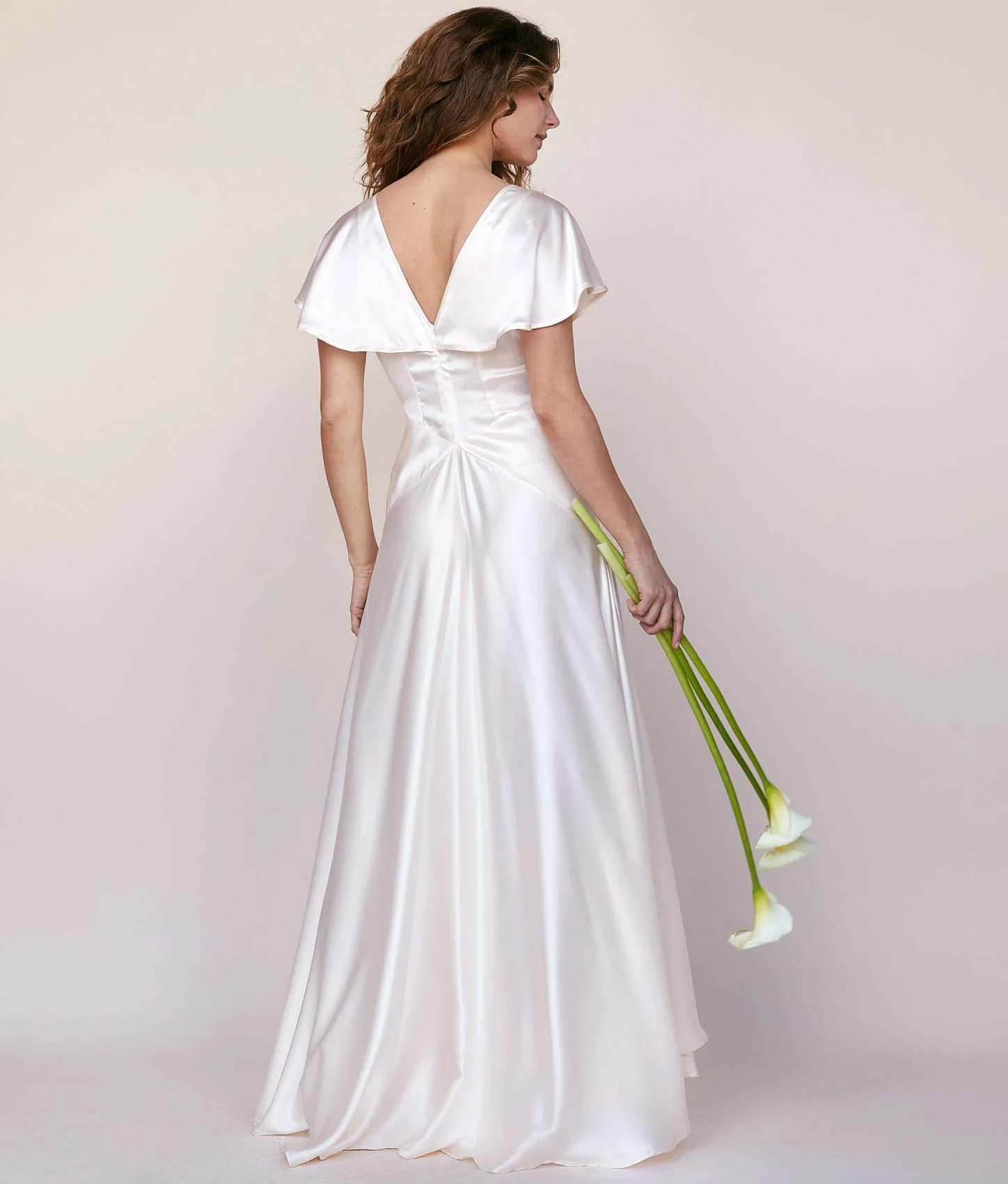 Bridal^Christy Dawn The Britta Dress Pearl Silk
