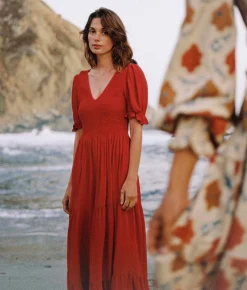 Dresses^Christy Dawn The Brooklyn Dress Crimson Gauze