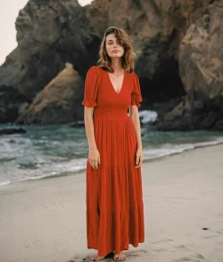 Dresses^Christy Dawn The Brooklyn Dress Crimson Gauze