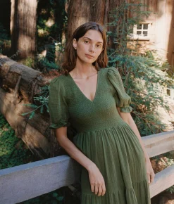 Dresses^Christy Dawn The Brooklyn Dress Forest Gauze