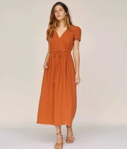 Dresses^Christy Dawn The Dawn Dress Rust Gauze