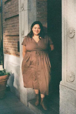 Extended Sizing^Christy Dawn The Dawn Dress Extended Geo Ditsy Hickory