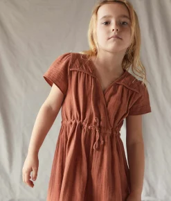 Dresses^Christy Dawn The Dawn Dress Kids Terracotta Gauze