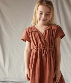 Dresses^Christy Dawn The Dawn Dress Kids Terracotta Gauze