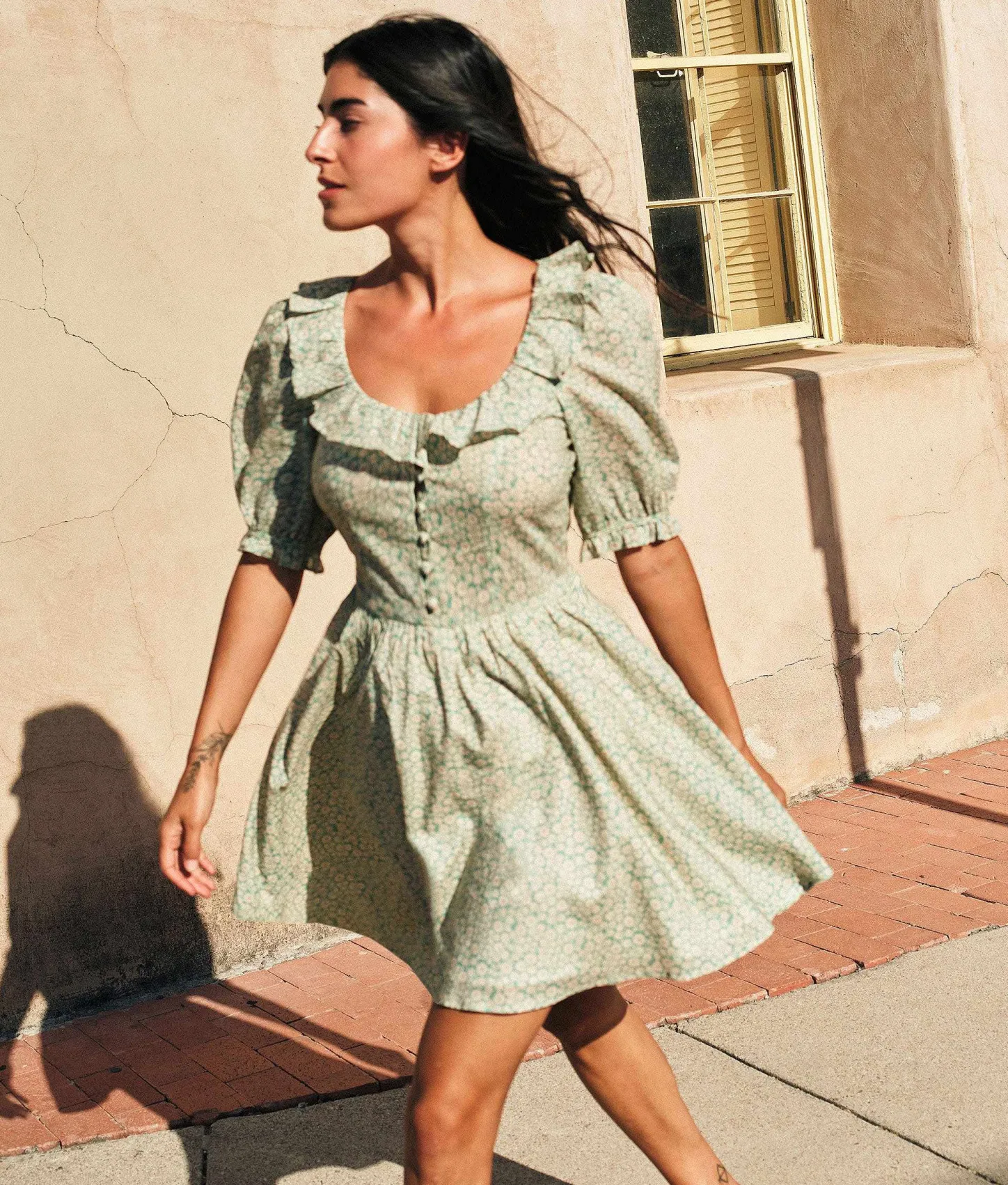 Dresses^Christy Dawn The Delia Dress Green Climbing Daisy