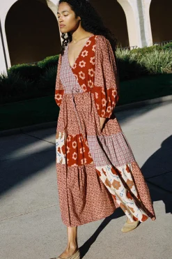 Dresses^Christy Dawn The Gina Dress Patchwork Reds