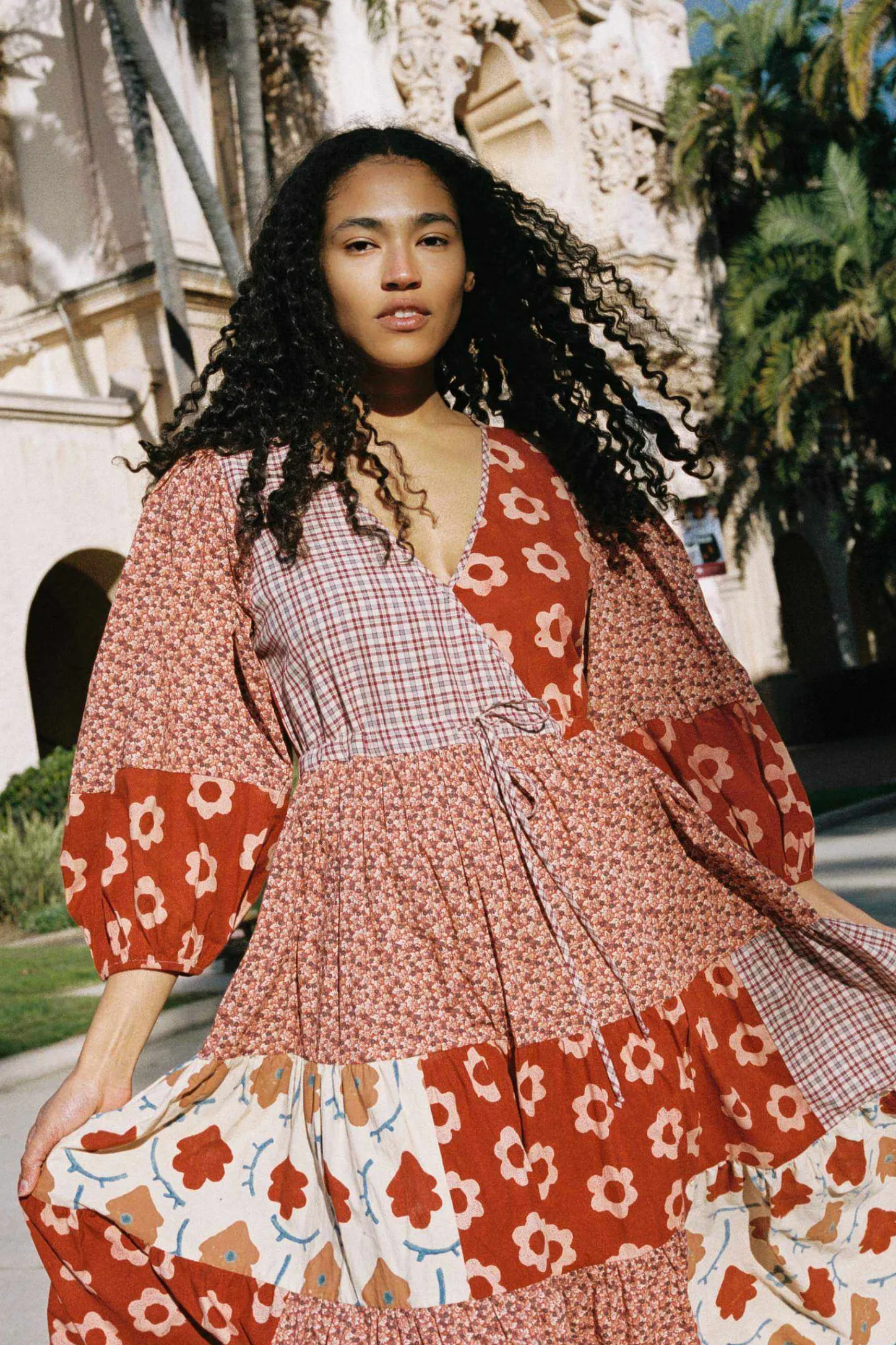 Dresses^Christy Dawn The Gina Dress Patchwork Reds