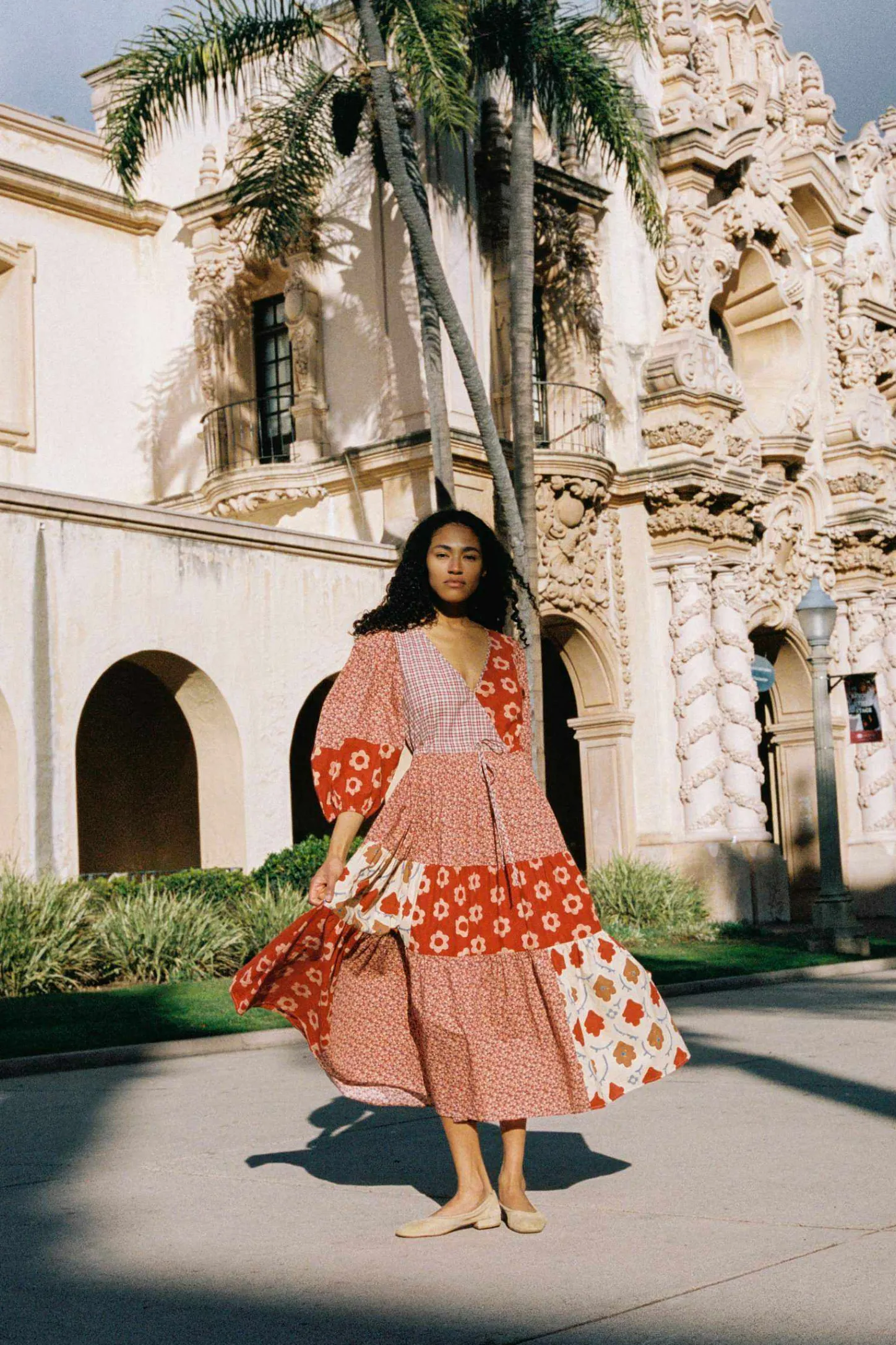 Dresses^Christy Dawn The Gina Dress Patchwork Reds