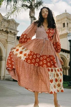 Dresses^Christy Dawn The Gina Dress Patchwork Reds