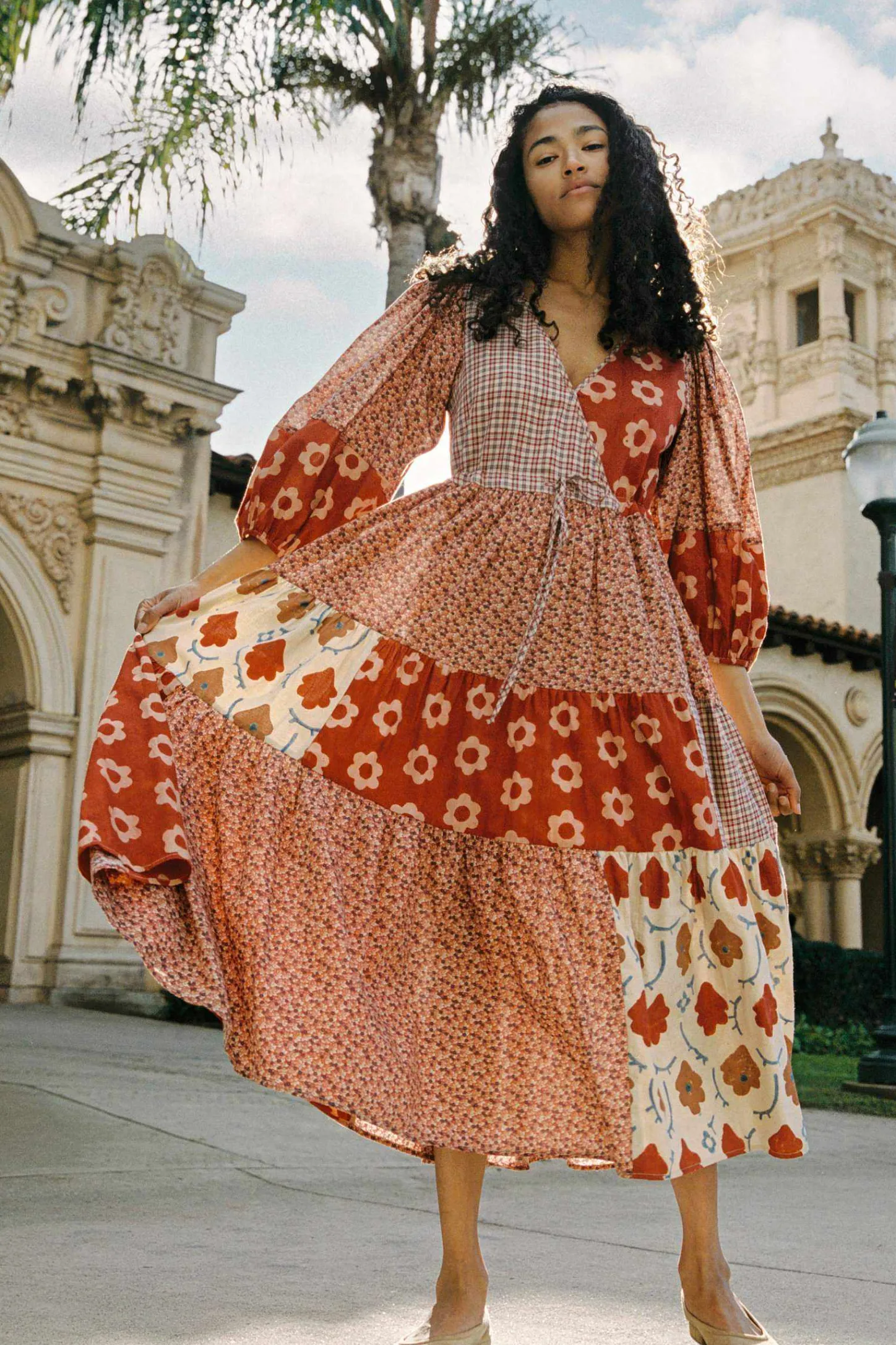 Dresses^Christy Dawn The Gina Dress Patchwork Reds