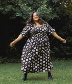 Extended Sizing^Christy Dawn The Katrina Dress Extended Noir Daisy