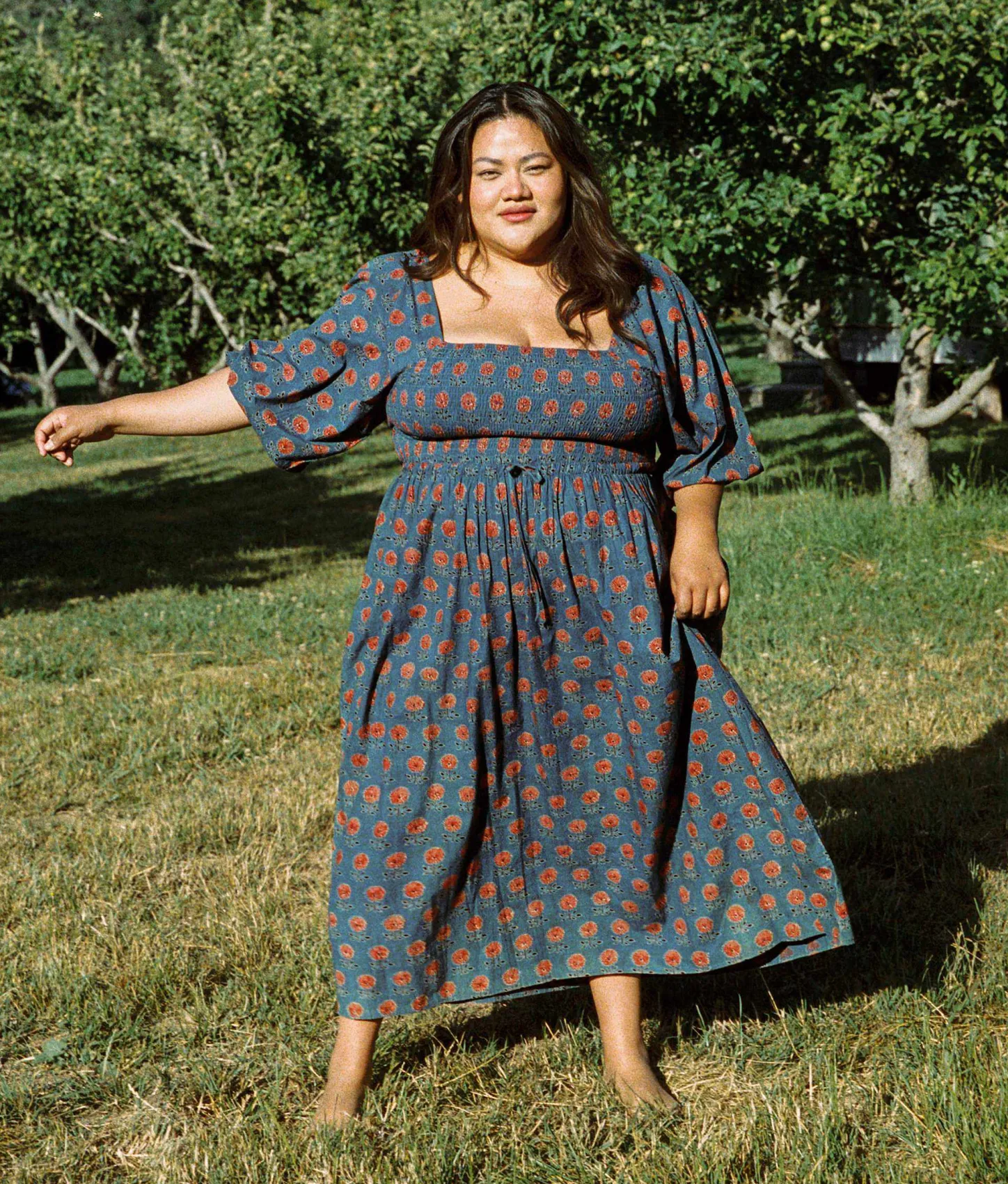 Dresses^Christy Dawn The Katrina Dress Extended Indigo Sunflower