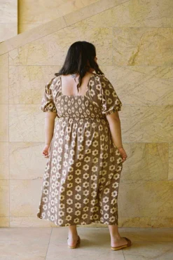 Extended Sizing^Christy Dawn The Katrina Dress Extended Mocha Daisy