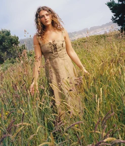 Dresses^Christy Dawn The Liza Dress Olive Linen
