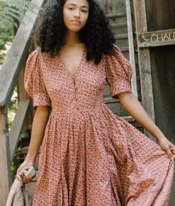 Dresses^Christy Dawn The Marie Dress Leaf Dot Rooibos
