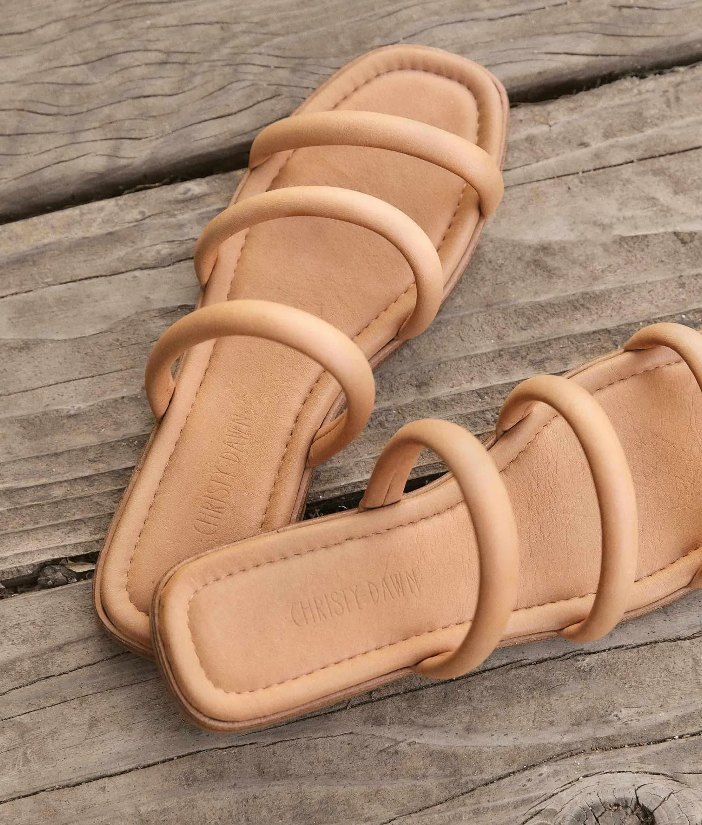 Footwear^Christy Dawn The Monroe Sandal Walnut Leather