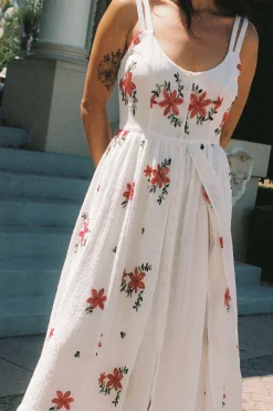 Dresses^Christy Dawn The Nicks Dress Red Lily Embroider