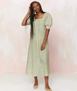 Dresses^Christy Dawn The Rain Dress Green Climbing Daisy