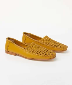 Footwear^Christy Dawn The Romy Loafer Mustard Leather