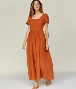 Dresses^Christy Dawn The Scarlet Dress Rust Gauze