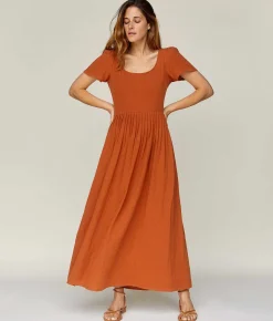 Dresses^Christy Dawn The Scarlet Dress Rust Gauze