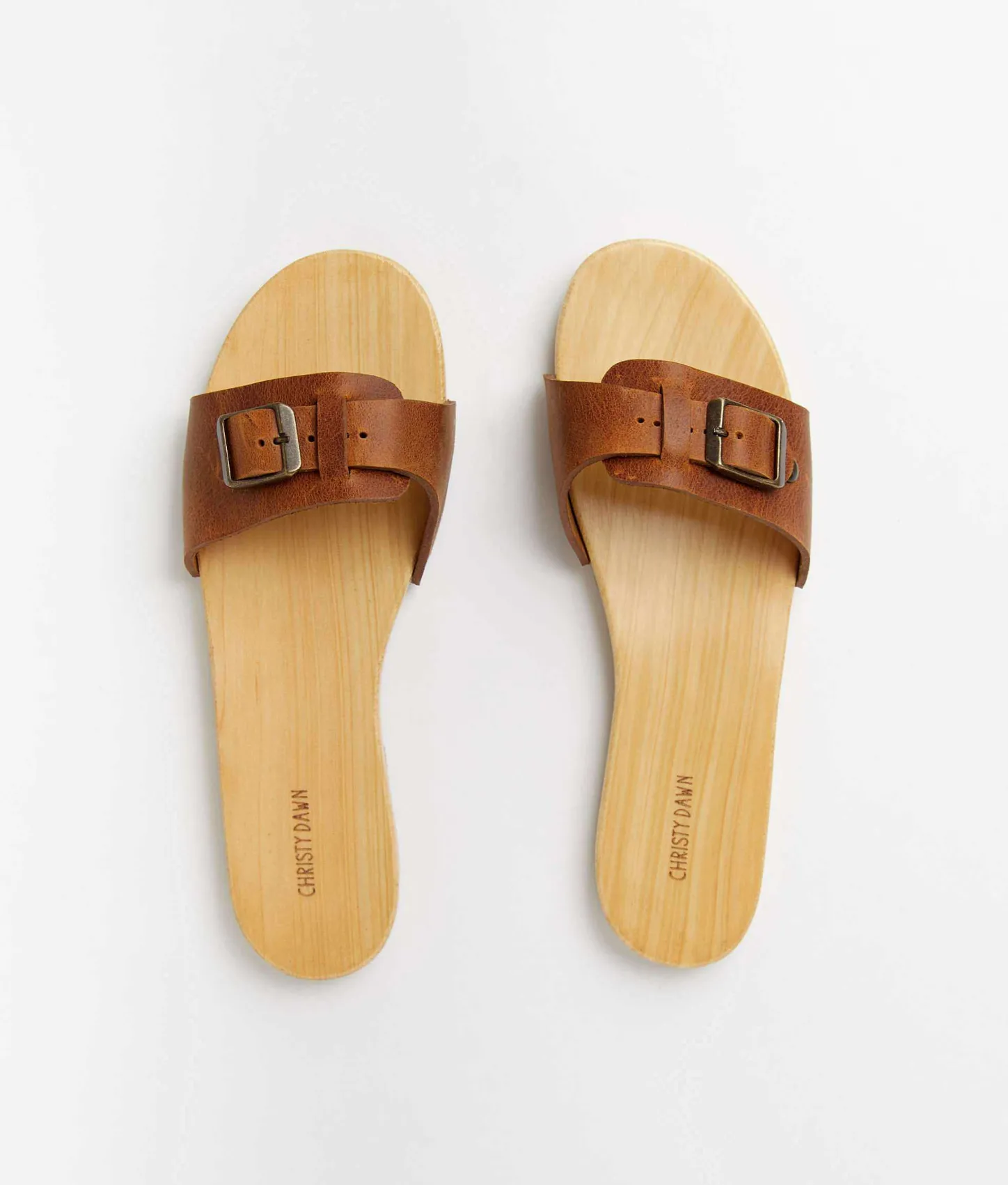 Footwear^Christy Dawn The Ventura Clog Cognac Leather