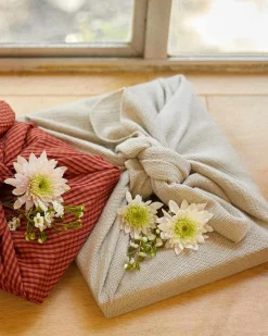 Accessories & Offerings^Christy Dawn Upcycled Gift Wrapping Blood Orange Gingham